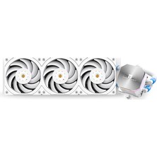 Thermalright Thermalrıght Frozen Edge 360 ​​​​beyaz Sıvı Cpu Su Soğutucusu, 120 mm Pwm Fanlı, 360 Beyaz Soğuk Sıra Özelliği, Amd/am4/am5 Için Entegre Su Soğutucusu, Intel LGA1700/1150/1151/1200/1851