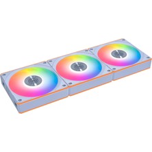 Lian Li Unı Fan cl Kablosuz Ters Blade 120MM Argb Pwm Fan Beyaz (Denetleyiciyle Birlikte 3'lü Paket) | Güçlü Soğutma – Muhafaza ve Radyatör Için