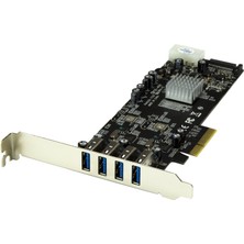 Startech.com 2 5 Gb/s Kanal ve Uasp, Sata/lp4 Molex Gücüne Sahip 4 Bağlantı Noktalı USB 3.0 Superspeed ​​pcı Express Arayüz Kartı