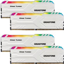 Gigastone [rgb Ddr4 Ram] Gıgastone Game Turbo 16 Gbx4 (64GB Kit) Ddr4 3600MHZ PC4-28800 cl 18-22-22-42 Intel Xmp 2.0 Amd Ryzen 1.35V Udımm 288PIN Arabelleksiz Ecc Olmayan Masaüstü Yüksek Performanslı