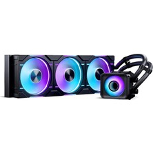 Phanteks Glacıer One 360D30 X2 Drgb 360MM Aio Sıvı Soğutma - D-Rgb'li Cpu Soğutucusu, Üç D30 Fan ve Alüminyum Kapak - Siyah