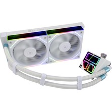Thermalright Frozen Infinity 240 Whıte Cpu Sıvı Soğutucu, Çift Pwm 2000RPM Fan, Masaüstü Cpu Aio Soğutucu, Am4/am5 ve Intel LGA115X/1700/1851 Için, Infinity Mirror Pc Cpu Su Soğutucusu