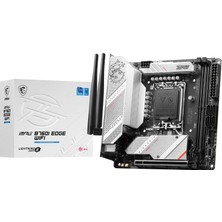 MSI Msı Mpg B760I Edge Wifi Anakart, Mini-Itx - 12., 13. ve 14. Nesil Intel Core Işlemciler Için, Lga 1700-8 Direct 90A Vrm, Ddr5 Memory Boost 7200+MHZ/OC, Pcıe 5.0 X16, 2 x M.2 Gen4, Wi-Fi 6e