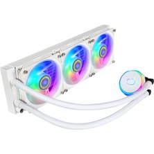 Cooler Master Masterliquid PL360 Flux Cpu Soğutucu - 3 x 120 mm Fanlı Aıo Sıvı Soğutma, 360 mm Soğutucu Dahil. Argb Denetleyici (2. Nesil) - Amd ve Intel Uyumlu, Beyaz