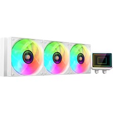 Mars Gaming ML-TWO360, Sıvı Soğutma Aıo 600W Tdp, 3x Argb Sonsuz Ayna Ultra Sessiz 12 cm Fdb Fanlar, Bakır ve Alüminyum Çekirdek, 4. Nesil Opti-Chamber Pompa ve Mikro Kanallar, Beyaz