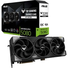 Asus Tuf Gaming Geforce Rtx 5080 16GB Gddr7 Btf Oc Ed. Oyun Ekran Kartı