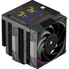 Thermalrlght Tr-Thermalright Phantom Spirit 120 Dijital Evo Cpu Soğutucu, 7 Isı Borulu Çift Kule, Çift Pwm Fan 2150RPM, Dijital Ekran Kartı Üst Kapağı, Am5/am4 Için, Intel LGA1851/1700/115X, Siyah