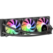 Mars Gaming ML-LCD360, Aıo Sıvı Soğutma, Tdp 600W, 3x Fdb Argb 120MM Fanlar, Sıcaklık Izlemeli LCD Ekran, Opti-Chamber 3. Nesil Pompa, Evrensel Çoklu Soket, Siyah