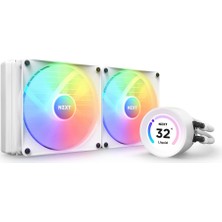 Nzxt Kraken Serisi - Aıo Cpu Sıvı Soğutucu - Özelleştirilebilir LCD Ekran - Yüksek Performanslı Fan - Intel® ve Amd® Soketleriyle Uyumlu - Elite 280 Rgb - Beyaz