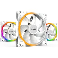 Be Quiet! Light Wings 140MM Pwm Beyaz 3'lü Paket Argb LED Kasa Fanı, Son Derece Sessiz 23,3 Db(A), Yüksek Hava Akışı, Çift Taraflı Aydınlatma, Dahil. Argb Merkezi