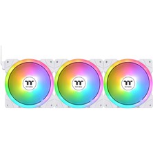 Thermaltake Swafan EX14 Argb | Değiştirilebilir Fan Kanatları | Ters Çevrilebilir Hava Akışı | Yüksek Basınçlı Fan Kanatları | Kar | 3'lü Paket
