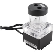 LAZMIN112 Lazmin 650L/H Bilgisayar Cpu Sıvı Soğutma Suyu Pompası, 3.5 Metre Pompa Kafası Hızlı Isı Dağılımı Bilgisayar Su Pompası Pc Için LED Ultra Sessiz Su Pompası Tankı (Siyah & 12CM)
