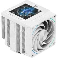 Thermalrlght Tr-Thermalright Phantom Spirit 120 Vision Snow Cpu Soğutucusu, 7 Isı Borulu Çift Kule, 3,95 Inç IPS Ekran, Iki Adet 120 mm Cpu Fanı, Am5/am4 Için, Intel LGA1851/1700/1150/1151/1200