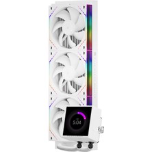Thermalright Peerless Vision 360 Argb Beyaz Aio Cpu Sıvı Soğutucu, 480X480 Çözünürlüklü 3,95 Inç IPS Ekran, Kablosuz Ekleme Cpu Fanı, Am5/ıntel LGA1851/1700 Için
