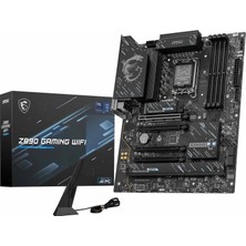 MSI Msı Z890 Gaming Wifi Anakartı, Atx - Intel Core Ultra Işlemcileri (Seri 2), Lga 1851 - Ddr5 Memory Boost 8800+ Mt/s (Hız Aşırtmalı), 1 x Pcıe 5.0 X16, 1 x M.2 Gen5, 2,5 GB Lan, Wi-Fi 7'yi Destekler