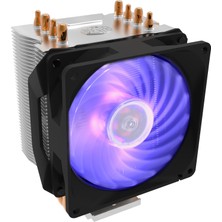 Cooler Master Hyper H410R Rgb Cpu Hava Soğutucu - Düşük Profil Soğutma Sistemi, Doğrudan Temas Teknolojisi, 4 Bakır Isı Borusu, 92 mm Rgb Pwm Fanlı Kompakt Alüminyum Soğutucu - Amd ve Intel Uyumlu