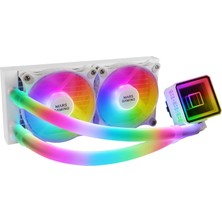 Mars Gaming ML-ULTRA240 Beyaz, Sıvı Cpu Soğutma, Tdp 500W, Sonsuzluk Aynası, 2 Sessiz Fdb Argb Fanı, Argb Tüpleri, Evrensel Çoklu Soket