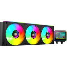 Mars Gaming ML-VISIONII360 Aıo Sıvı Soğutma 600 W Tdp, IPS Ekran 2,8" 360°, Bakır Tabanlı ve Mikro Kanallı 4. Nesil Opti-Chamber Pompa, 3x 120 mm Argb Infinity Mirror Fanlar, Siyah
