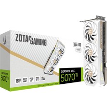 Zotac Gaming Geforce Rtx 5070 Ti Solid Core Oc White Edition Dlss 4 16GB Gddr7 256-BIT 28GBPS Pcıe 5.0 Oyun Ekran Kartı, Icestorm 3.0 Gelişmiş Soğutma, Spectra Rgb Aydınlatma, ZT-B50710Q2-10A