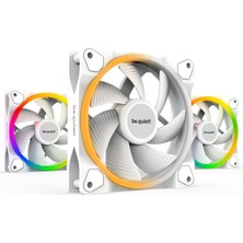 Be Quiet! Light Wings 120 mm Pwm Beyaz 3'lü Paket - Argb LED Kasa Fanı, Son Derece Sessiz 20,6 Db(A), Yüksek Hava Akışı, Çift Taraflı Aydınlatma, Argb Hub Dahil