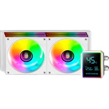 Mars Gaming ML-LCDPRO240 Aıo Sıvı Soğutma 500W Tdp, 2,8" Çoklu Monitör LCD Ekran, Bakır Tabanlı 4. Nesil Opti-Chamber Pompa, 2× 120 mm Argb Infinity Mirror Fanlar, Beyaz