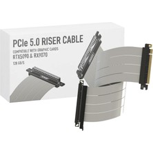 Lınkup Bağlantı - Ava5 Armor Pcıe 5.0 Yükseltici Kablo | Sol Açılı, Beyaz 50CM