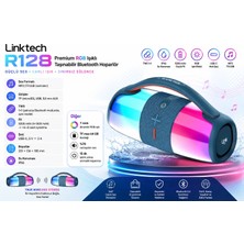 Linktech Premium Rgb Bluetooth Hoparlör - Linktech R128 Premium Rgb Büyük Ipx6 Taşınabilir Bluetooth Hoparlör