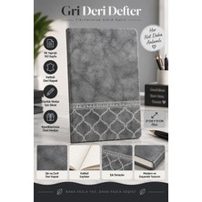 Yenilig Premium Deri Not Defteri – 21 x 15 Cm, 96 Yaprak 192 Sayfa, Şık Desenli Kapak, Günlük ve Ofis Defteri