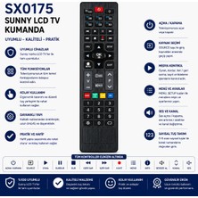 AŞIK STORE SX0175 Sunny LCD Tv Kumandası – Source Menü Medya Kontrol Ses Kanal Sayısal Tuşlu Ir Uzaktan Kumanda