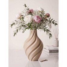 Ahenk Tasarım Aura Vazo 20CM - Modern Estetik Tasarım Dekoratif Ev Ofis Salon Dekorasyonu Için Şık Obje - Minimalist Tasarım Çiçeklik Masa Üstü Süs Eşyası