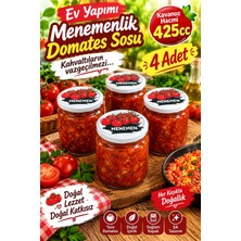 Evim 365 425CC Desen Kapaklı 4'lü Konserve Kavanoz