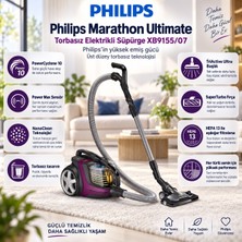 Philips Marathon Ultimate Toz Torbasız Elektrikli Süpürge, 899W, Powercyclone 10, Süper Turbo Fırça, Sert Zemin Başlığı, XB9155/07