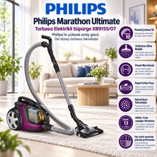 Philips Marathon Ultimate Toz Torbasız Elektrikli Süpürge, 899W, Powercyclone 10, Süper Turbo Fırça, Sert Zemin Başlığı, XB9155/07