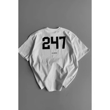 Ayessa Erkek Ön ve Arka Baskılı T-Shirt Kısa Kol Bisiklet Yaka Regular Fit Tişört - Beyaz Beyaz - Xl