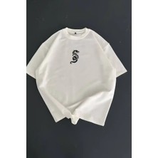 Ayessa Erkek Ön ve Arka Baskılı T-Shirt Kısa Kol Bisiklet Yaka Regular Fit Tişört -  Beyaz Beyaz - 2xl