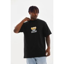 Ayessa Erkek Kısa Kol Baskılı Tişört - Siyah Siyah - 2xl