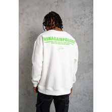 Ayessa Erkek 3 Iplik Bisiklet Yaka Baskılı Sweatshirt - Beyaz Beyaz - Xl
