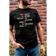 Ayessa Erkek Kısa Kol Yazlık Tişört Bisiklet Yaka Baskılı Oversize T-Shirt - Siyah Siyah - 2xl