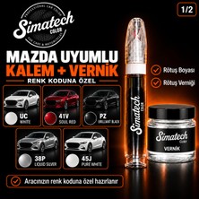 Simatechcolor Mazda Uyumlu 26E Bluısh Black Kalem Vernik Çizik Giderici