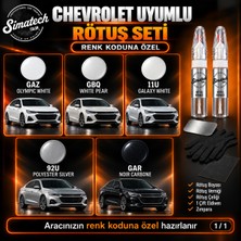 Simatechcolor Chevrolet Uyumlu 92U Polyester Sılver Kalem Set Çizik Giderici