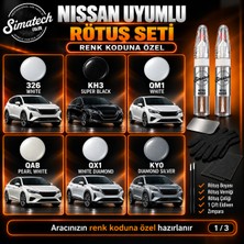 Simatechcolor Nissan Uyumlu Kl0 Sılver Kalem Set Çizik Giderici