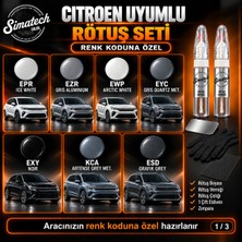 Simatechcolor Citroen Uyumlu Evl Platınıum Met Kalem Set Çizik Giderici