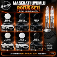 Simatechcolor Maserati Uyumlu 217/B Bıanco Alfa Kalem Set Çizik Giderici