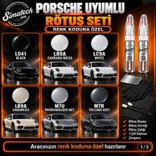 Simatechcolor Porsche Uyumlu L041 Black Kalem Set Çizik Giderici