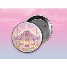 Fikart Ben Oruçluyum Rozeti - Çocuklar Için Ramazan Motivasyon Hediyesi - 58MM Iğneli Metal Rozet