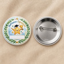 FikArt  Haftanın Öğrencisi - Okul ve Öğrenci Temalı 58MM Iğneli Metal Buton Rozet