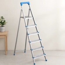 Majeur 5+1 Basamaklı Metal Merdiven 125 cm - 120 kg Kapasiteli