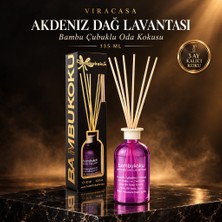 Viracasa Akdeniz Dağ Lavantası Bambu Çubuklu Oda Kokusu 135 ml | Lavanta, Bergamot - Rahatlatıcı
