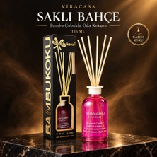 Viracasa Saklı Bahçe Bambu Çubuklu Oda Kokusu 135 ml | Nergis, Yasemin ve Pembe Gül - Çiçek Bahçesi