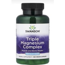 Swanson Triple Magnesium Complex 400 Mg 100 Vegan Kapsül